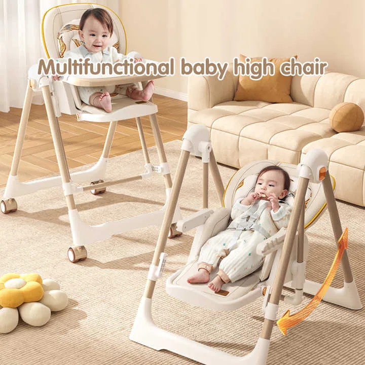 كرسي أطفال عالي كرسي بذراعين مريح للأطفال . High Chair Baby Comfortable Armchair Infant Travel High
