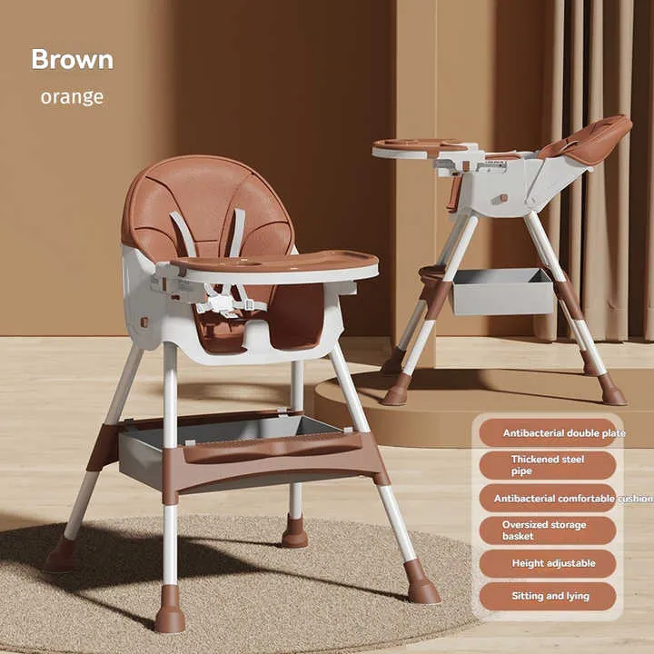 كرسي طعام متعدد الوظائف قابل للتعديل للأطفال كرسي طعام محمول للاستخدام المنزلي Multifunctional Adjustable Baby Dining Chair Portable Dining Chair for Home Use