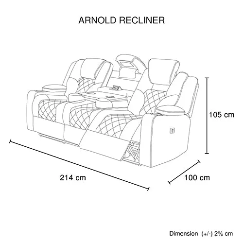 3 2 Seater Electric Recliner Lounge / Armchairs