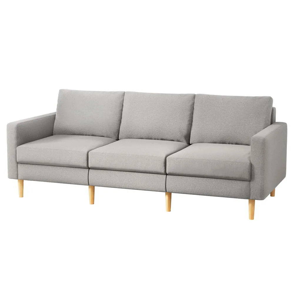 3 Seater Sofa | 225cm | Linen Fabric | Grey