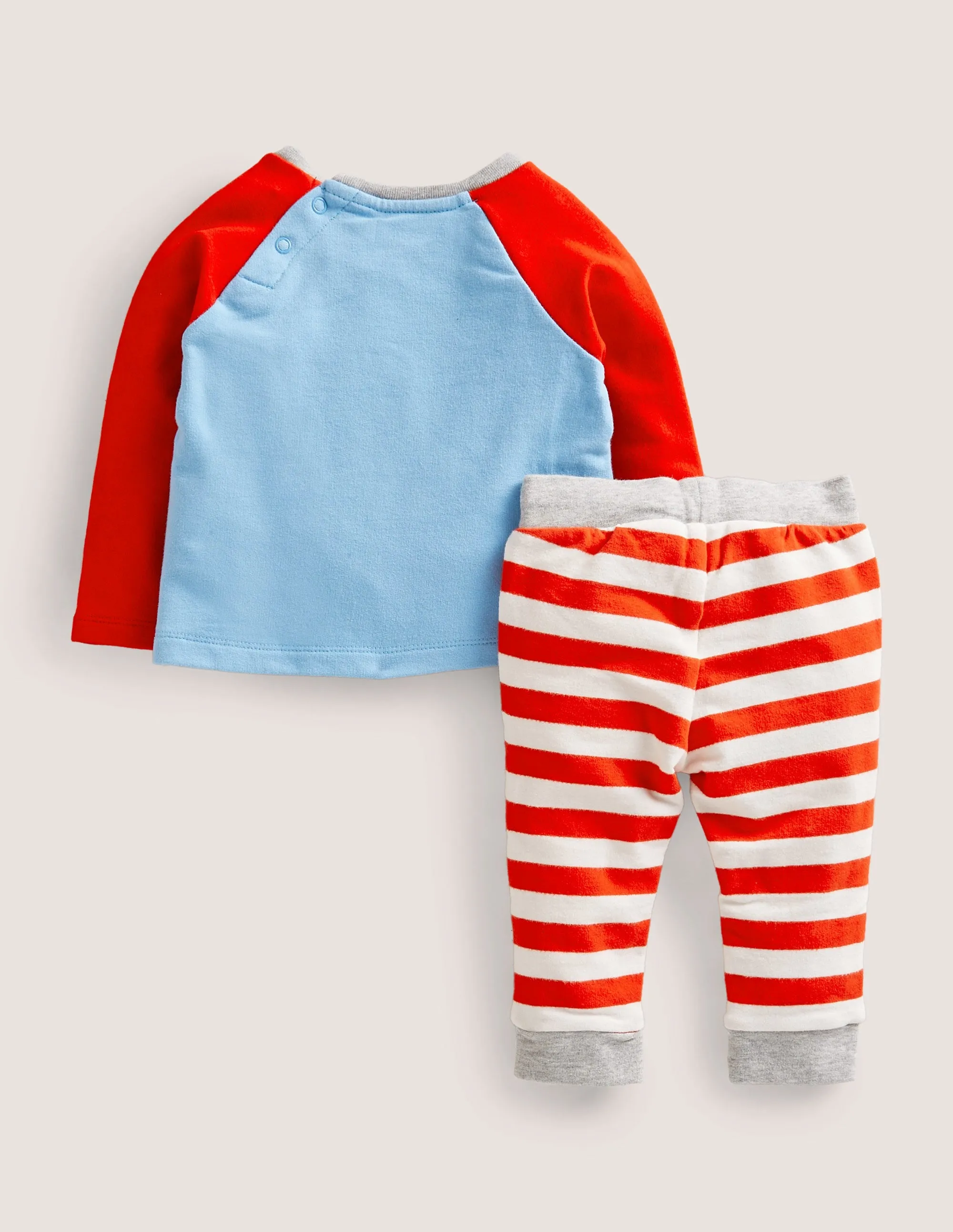 Appliqué Jersey Play Set-Ivory/Fire Red Dog
