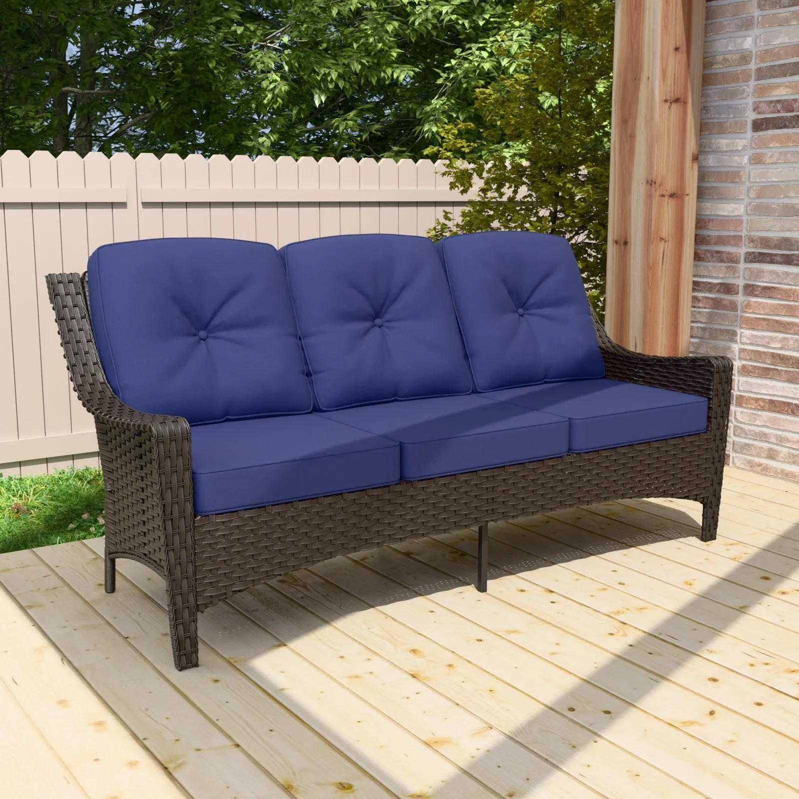 Azure Bay 3 Seat Outdoor Wicker Patio Sofa