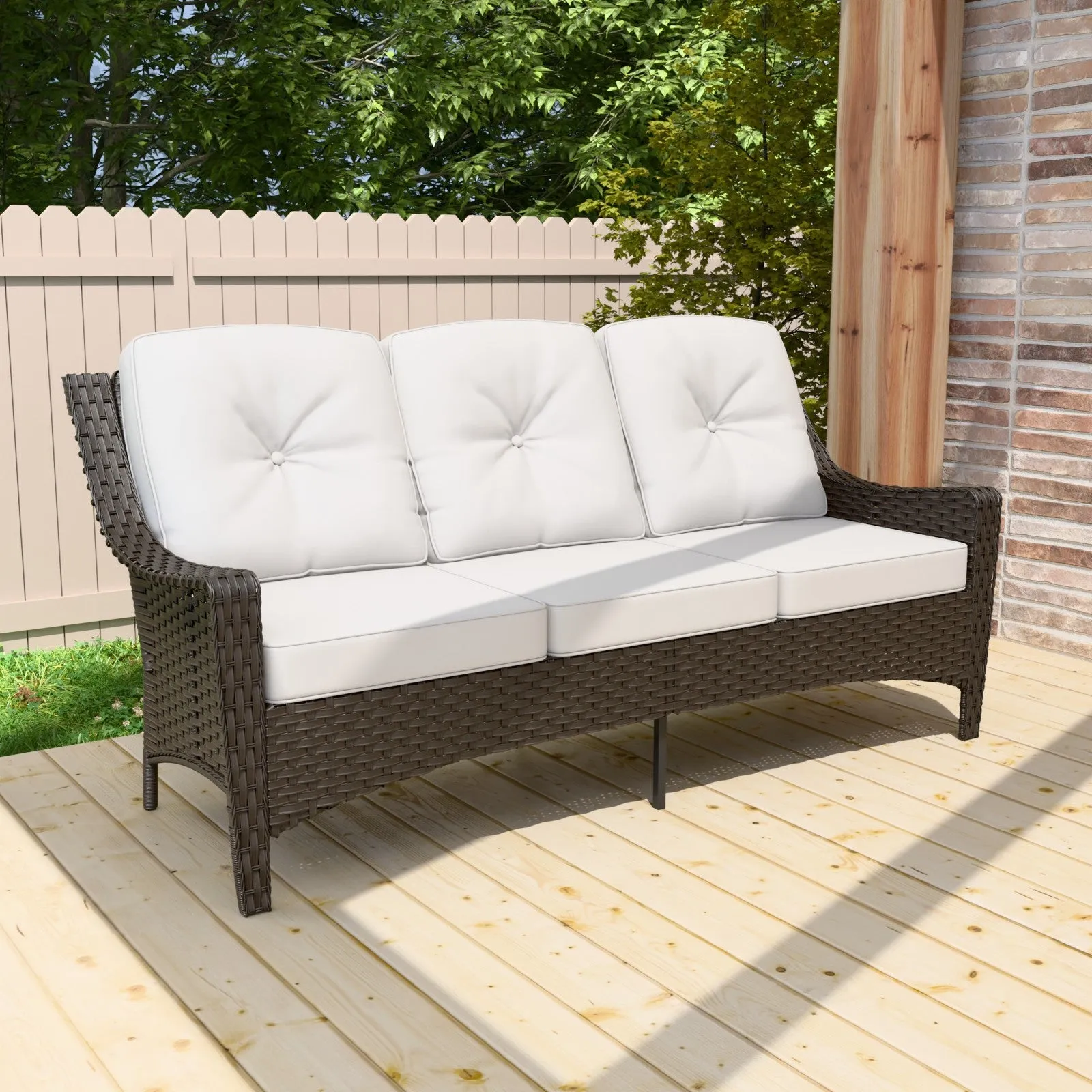 Azure Bay 3 Seat Outdoor Wicker Patio Sofa