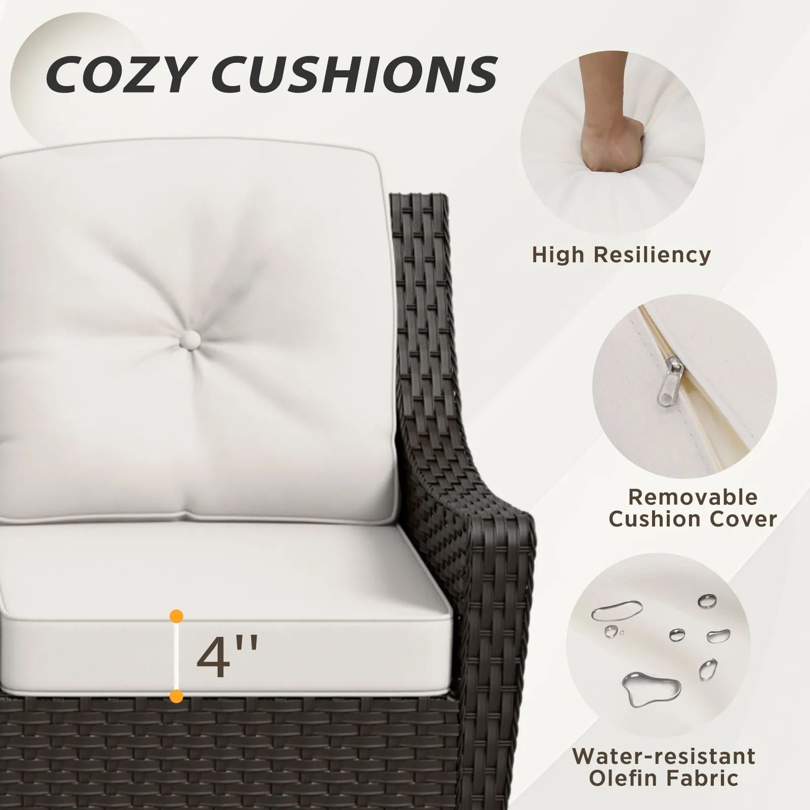 Azure Bay 3 Seat Outdoor Wicker Patio Sofa