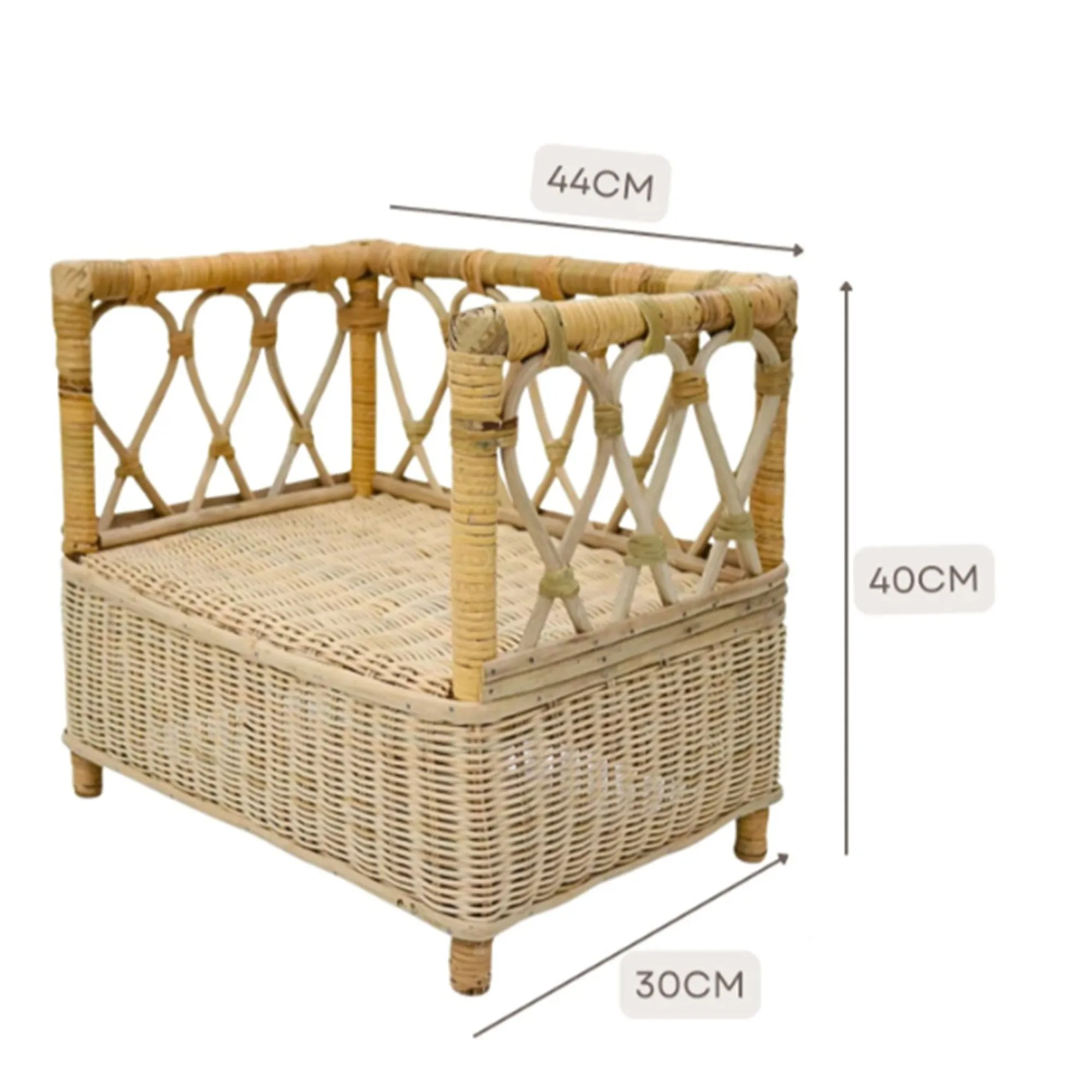 Babymoon Rustic Cane King Sofa | Wooden Properties | Baby Photography Props