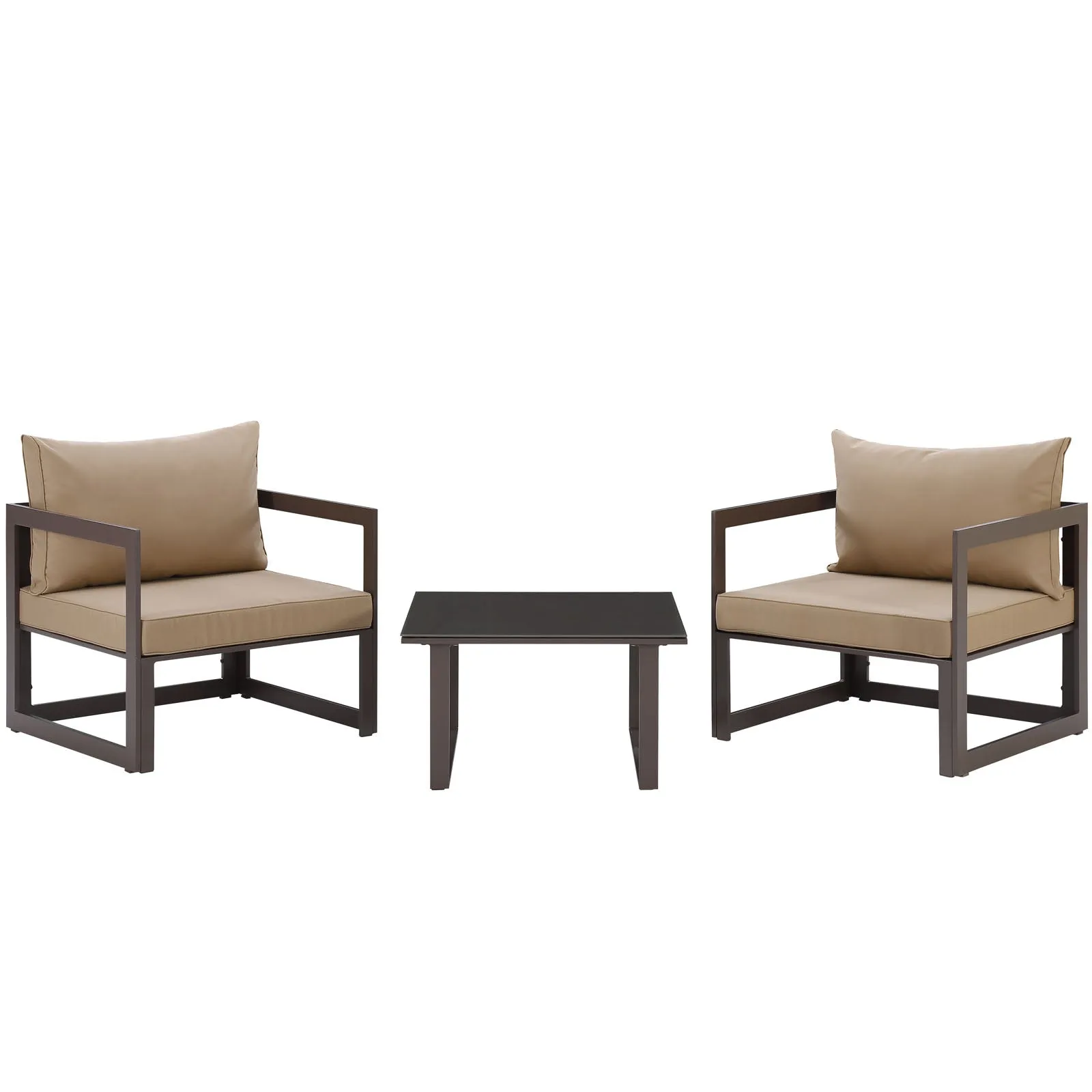 Fortuna 3 Piece Outdoor Patio Sectional Sofa Set