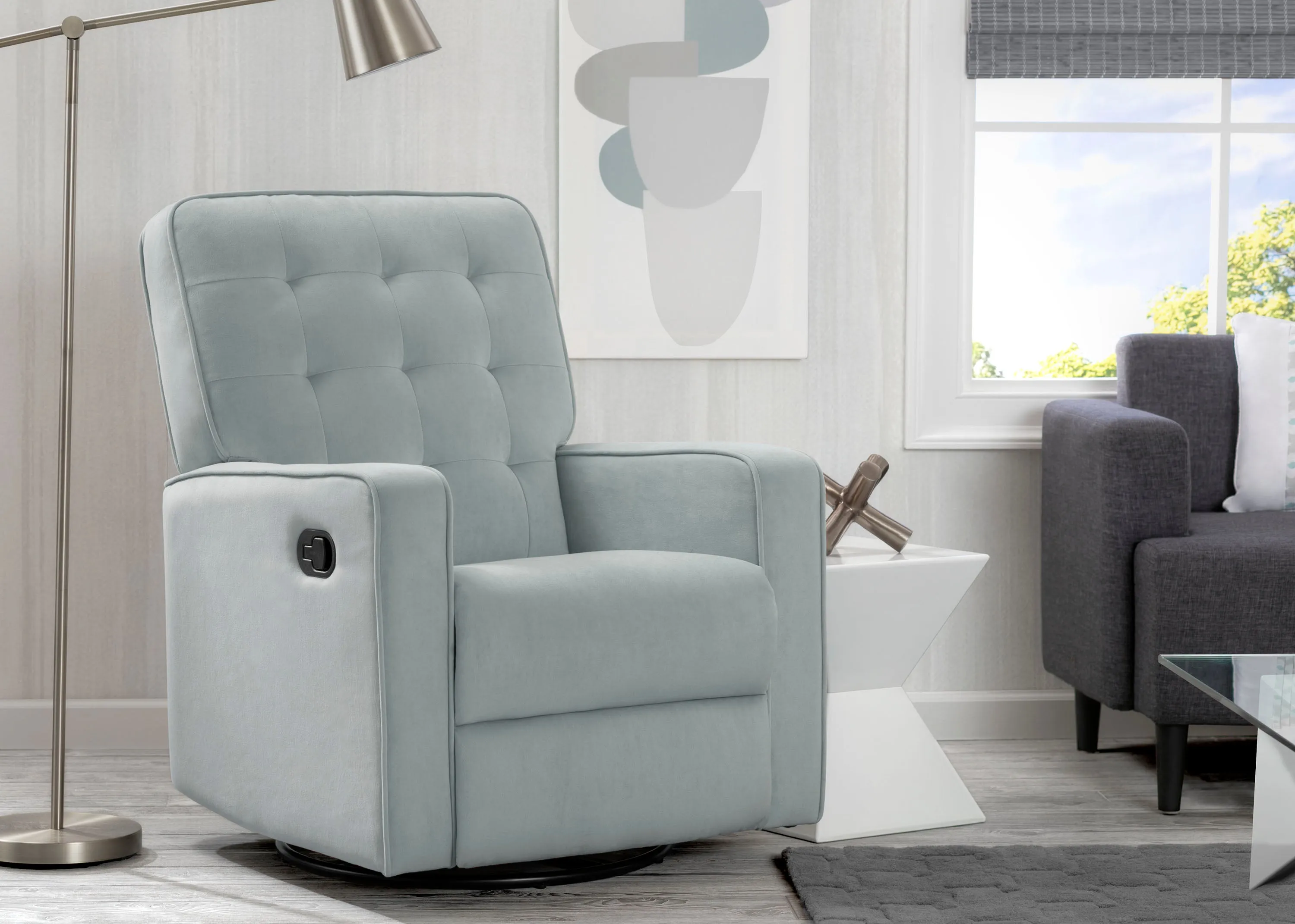 Grant Glider Swivel Recliner Featuring LiveSmart Fabric by Culp