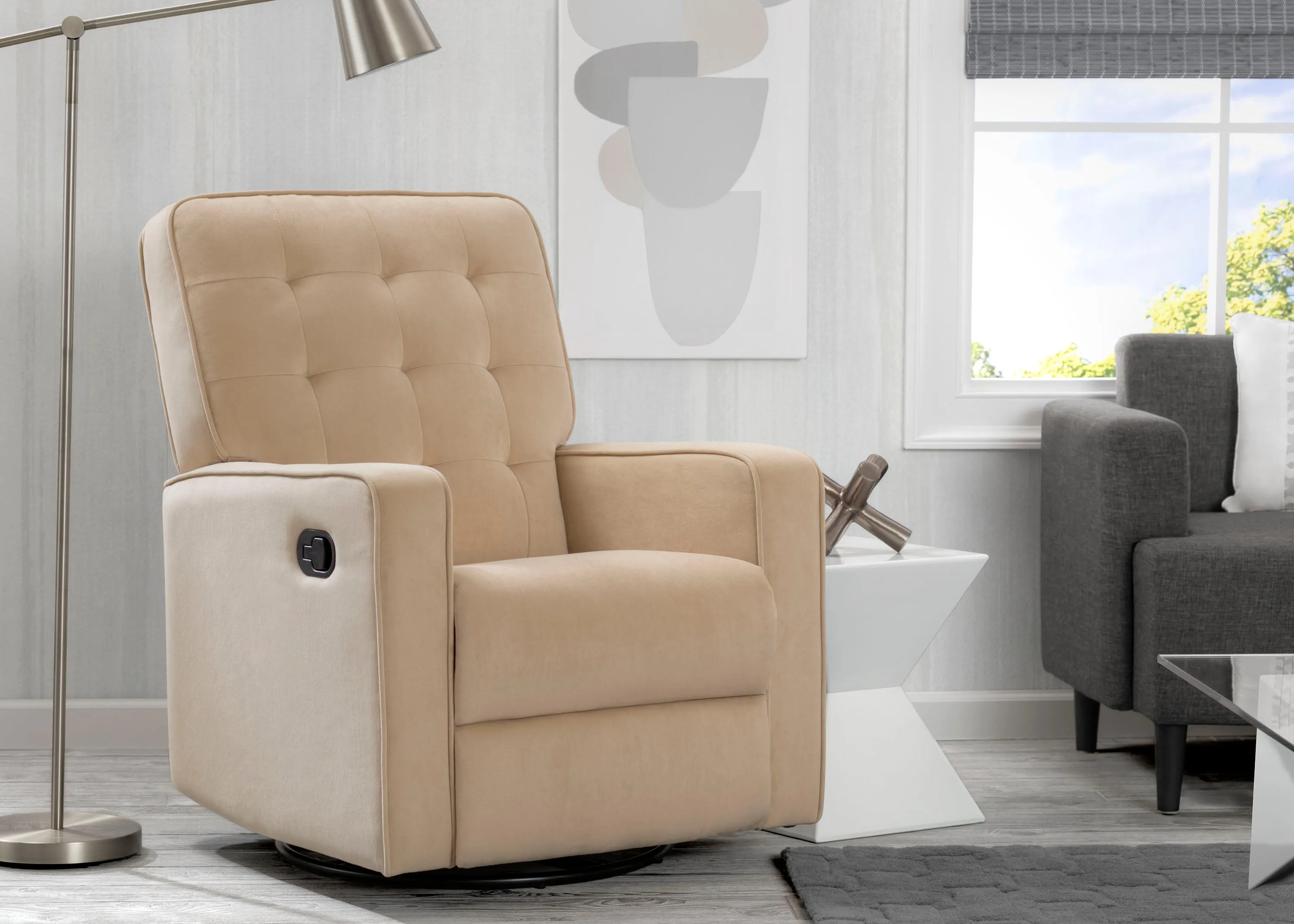 Grant Glider Swivel Recliner Featuring LiveSmart Fabric by Culp