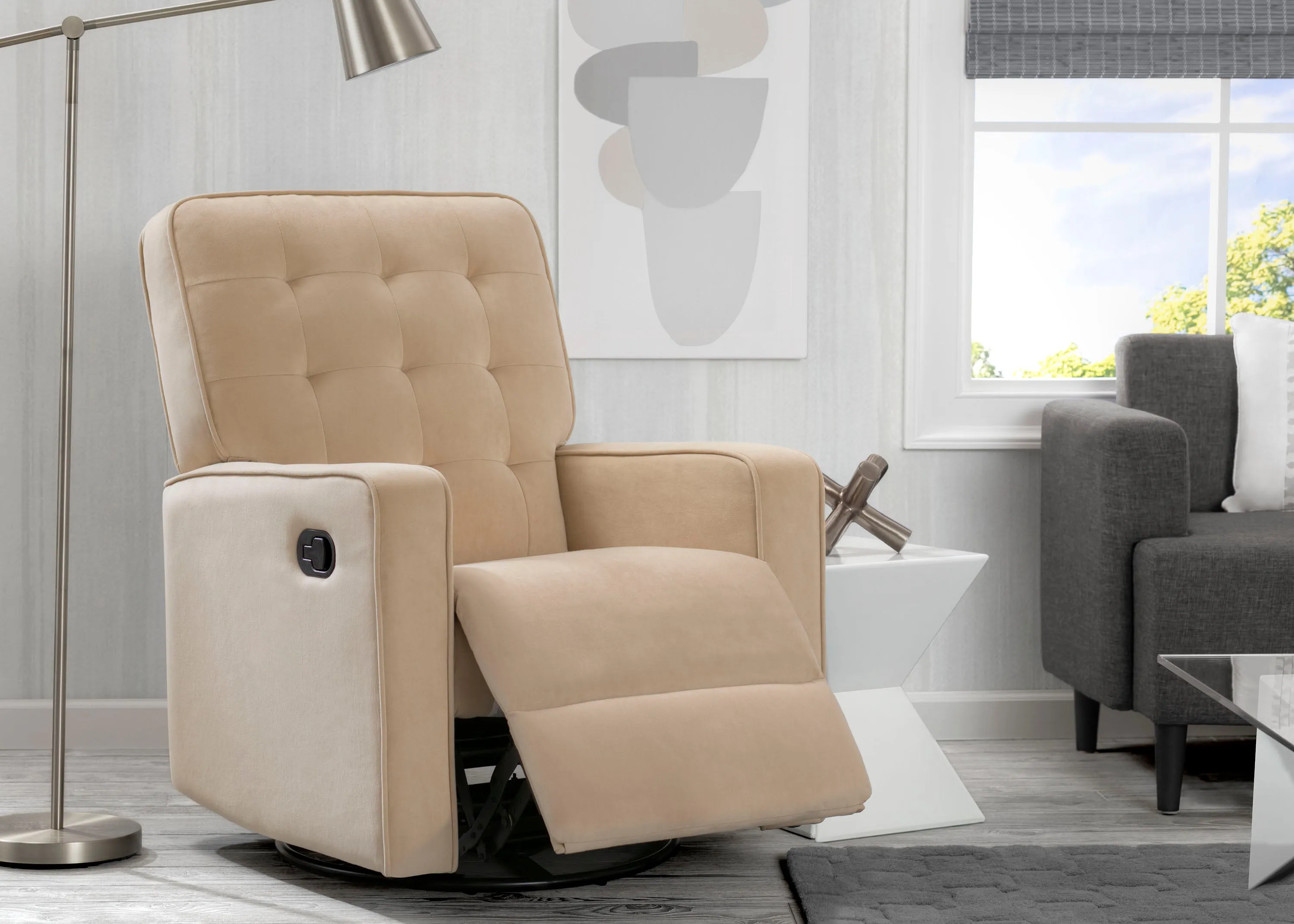 Grant Glider Swivel Recliner Featuring LiveSmart Fabric by Culp