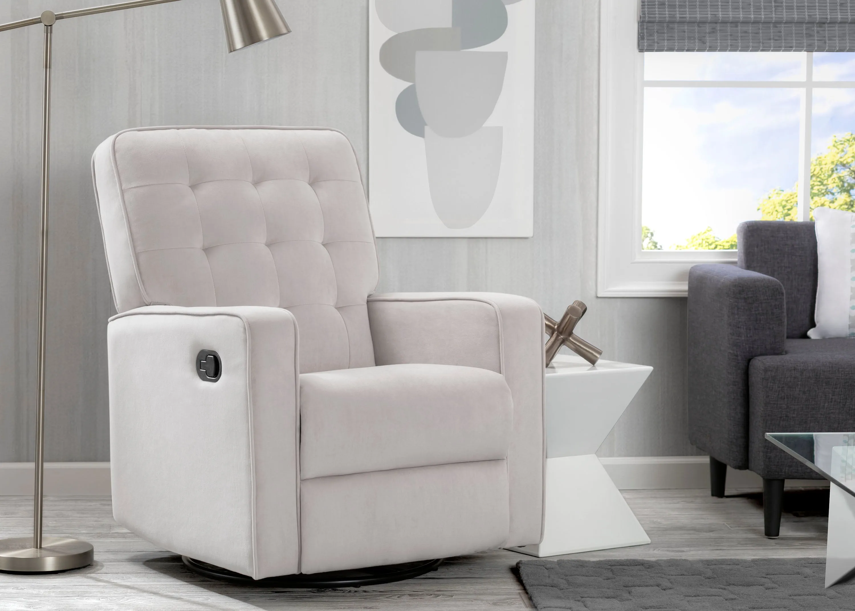 Grant Glider Swivel Recliner Featuring LiveSmart Fabric by Culp