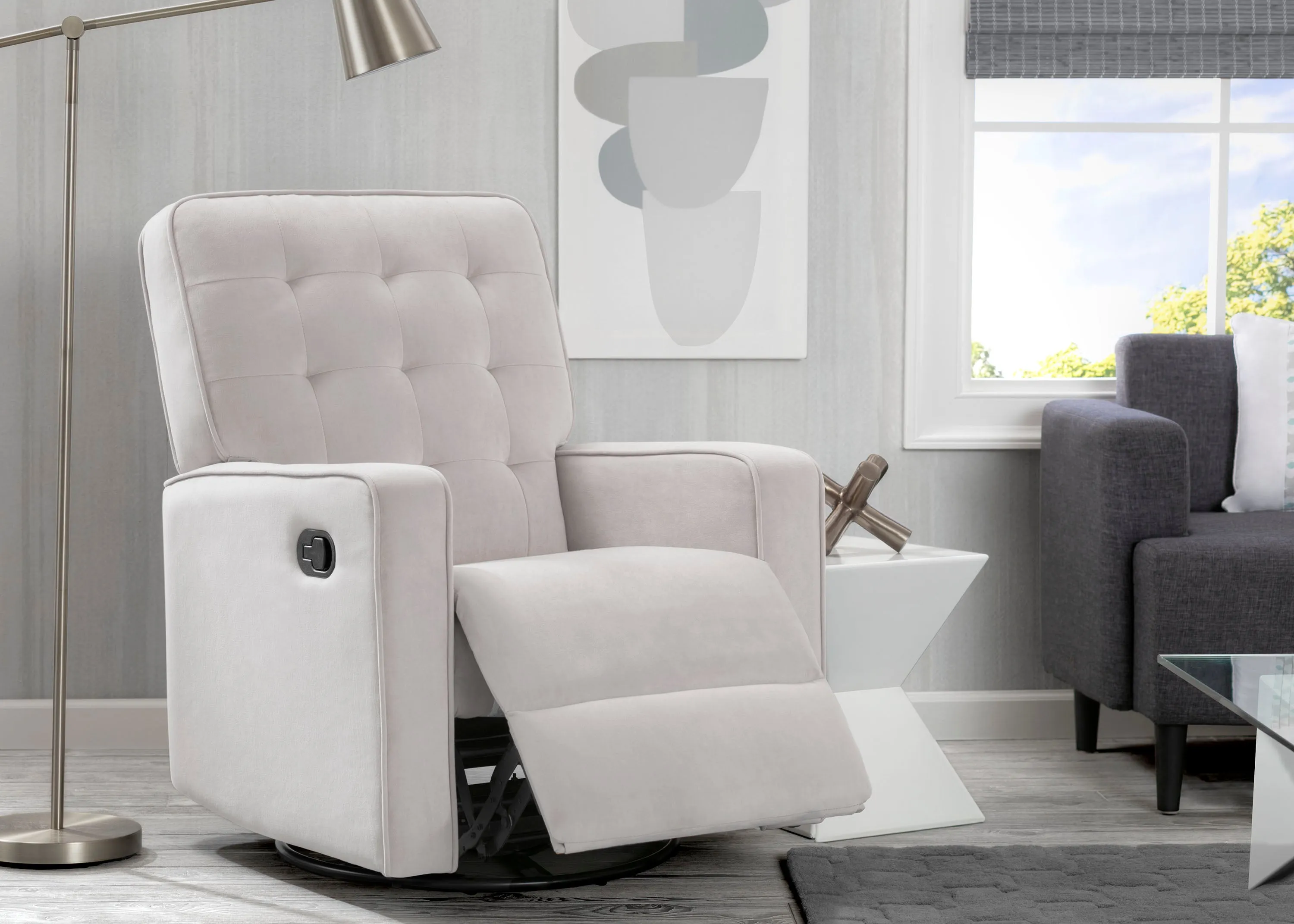 Grant Glider Swivel Recliner Featuring LiveSmart Fabric by Culp
