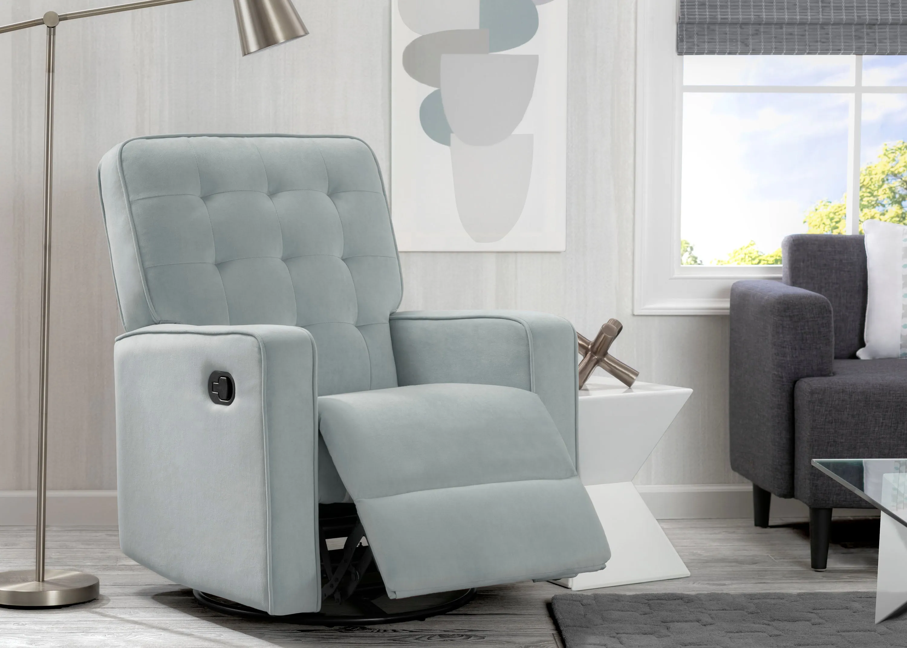 Grant Glider Swivel Recliner Featuring LiveSmart Fabric by Culp