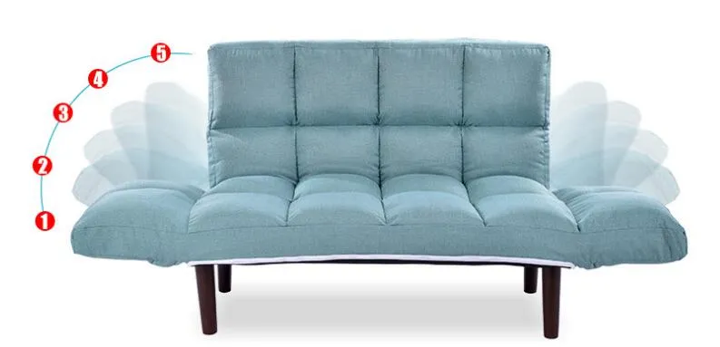 Modern Armchair Sofa Bed 5 Angle Adjustable Reclining Back and Arm Living Room Furniture Home Small Double Sofa Chair Recliner