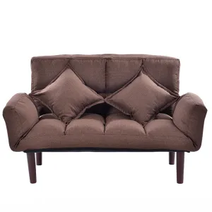 Modern Armchair Sofa Bed 5 Angle Adjustable Reclining Back and Arm Living Room Furniture Home Small Double Sofa Chair Recliner