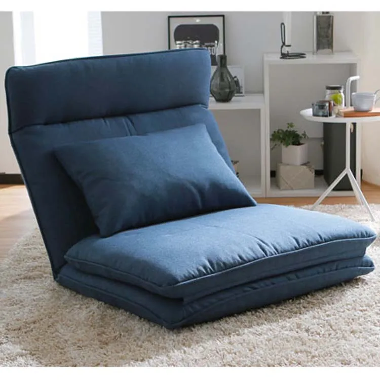 Modern Foldable Reclining Floor Sofa Bed Living Room Furniture Fabric Upholstery Recliner Lounger Sofa Chair Daybed Sleeper