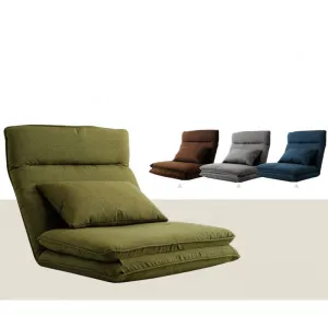 Modern Foldable Reclining Floor Sofa Bed Living Room Furniture Fabric Upholstery Recliner Lounger Sofa Chair Daybed Sleeper