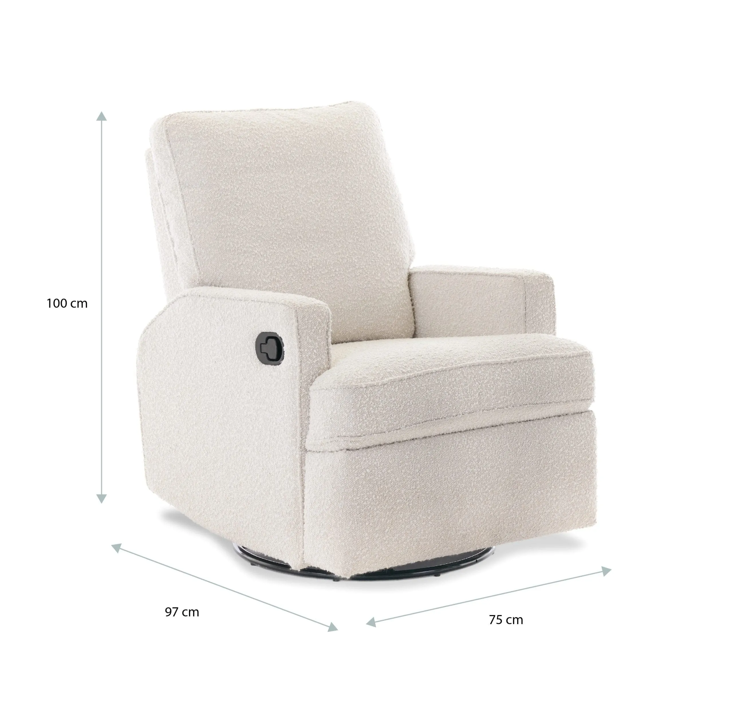 Obaby Madison Swivel Glider Recliner Chair