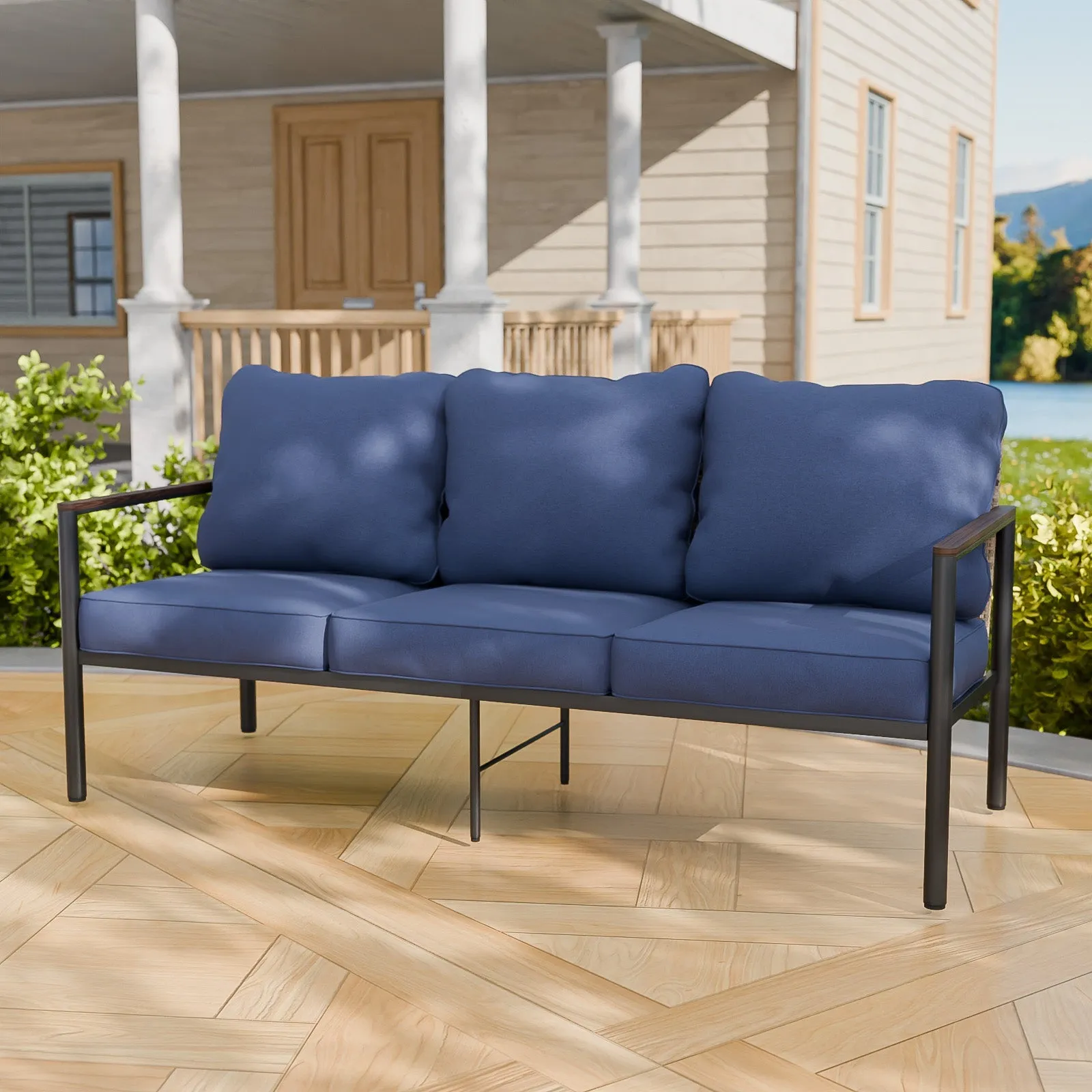 Sunset Dune Outdoor Patio Furniture, Couch 3 Seat Sofa