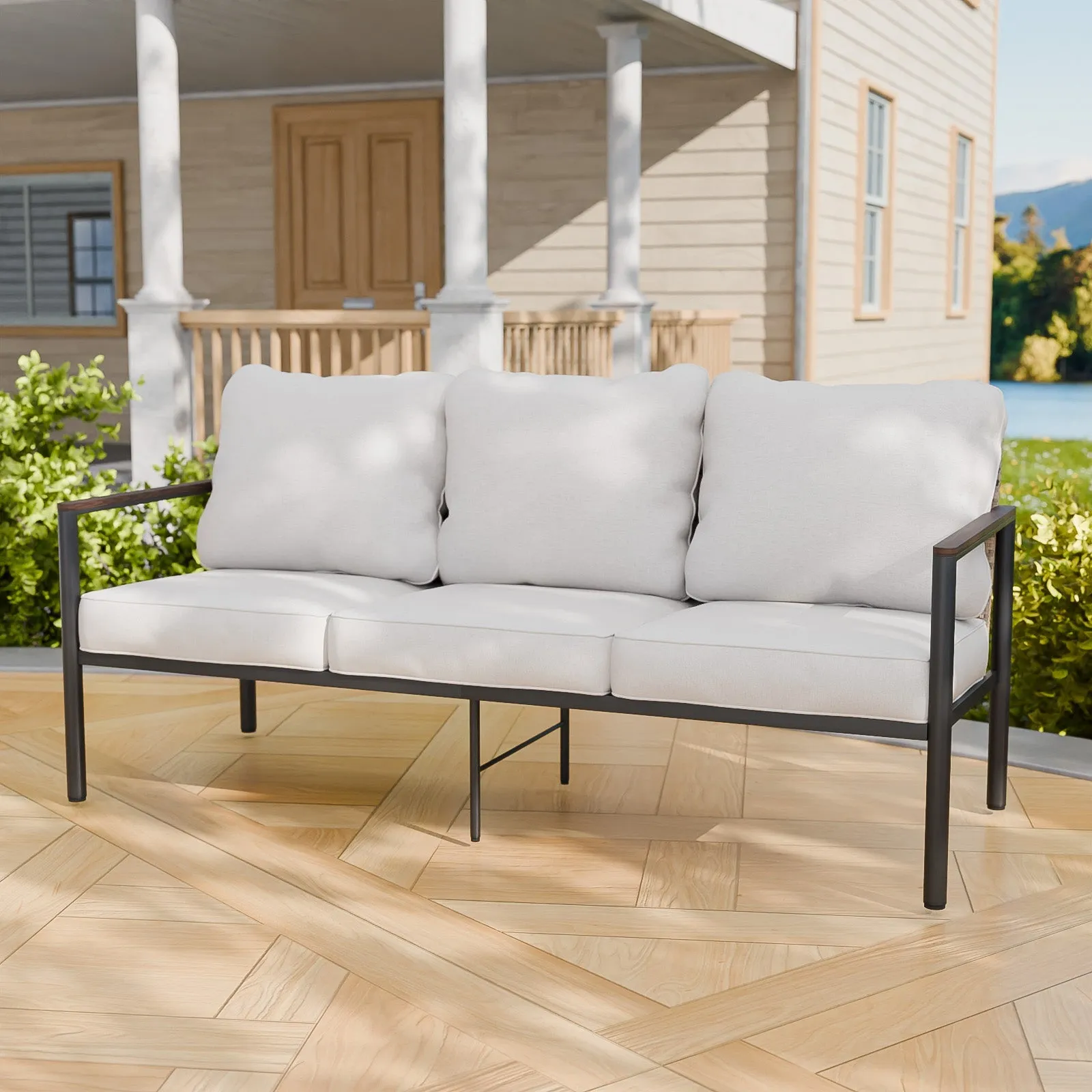 Sunset Dune Outdoor Patio Furniture, Couch 3 Seat Sofa